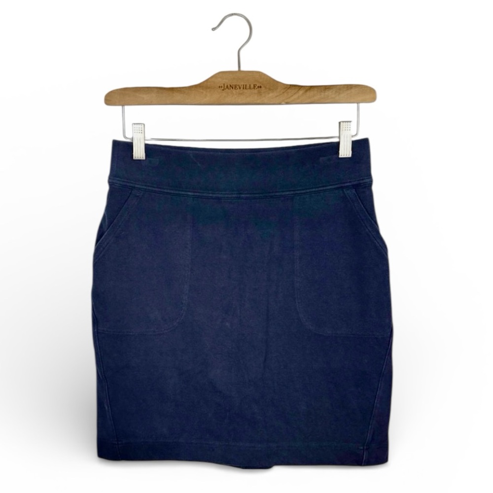 Duluth Trading Co NoGo Cotton Skort Skirt Shorts in Navy Blue W2161 Sz XS